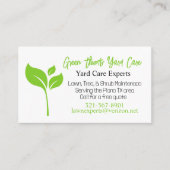 Carte De Visite Soins de pelouse (Devant)