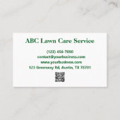 Carte De Visite Soins de pelouse classique Yard Pro (Dos)