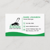 Carte De Visite Soins de pelouse classiques et fiables simples et  (Devant)