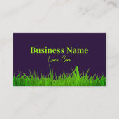 Carte De Visite Soins De Pelouse Vert Et Violet (Devant)