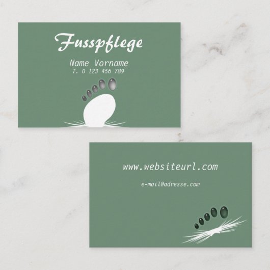 Carte De Visite Soins de pied (Devant / Derrière)