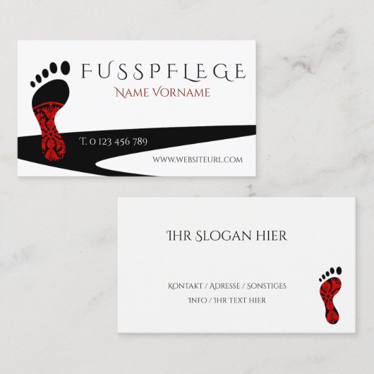 Carte De Visite Soins de santé (Devant / Derrière)