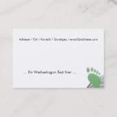 Carte De Visite Soins de santé (Dos)