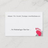 Carte De Visite Soins de santé (Dos)