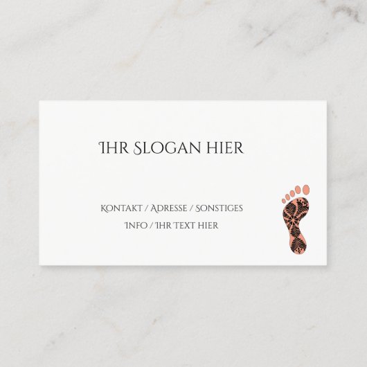 Carte De Visite Soins de santé (Dos)