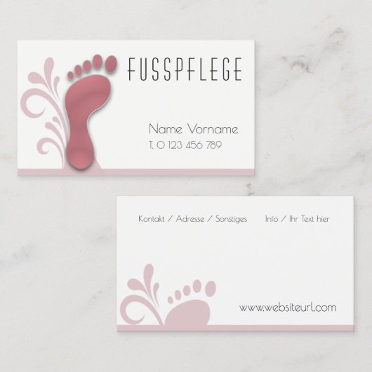 Carte De Visite Soins de santé (Devant / Derrière)