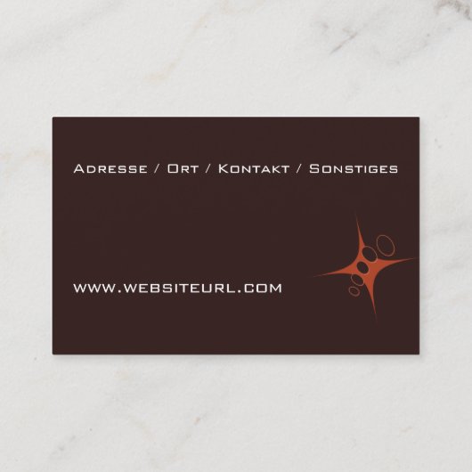 Carte De Visite Soins de santé (Dos)