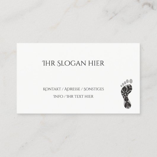 Carte De Visite Soins de santé (Dos)