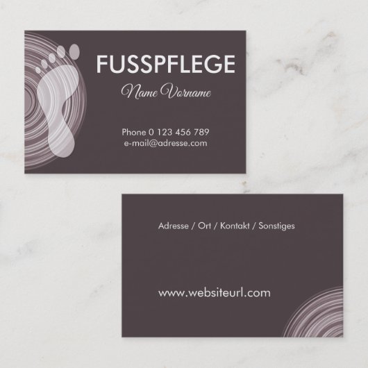 Carte De Visite Soins de santé (Devant / Derrière)