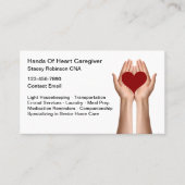 Carte De Visite Soins de santé à domicile pour aidants naturels (Devant)