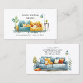 Carte De Visite Soins de sécheur CAT fiable mignonne et Kawaii (Devant / Derrière)