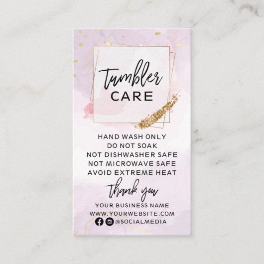 Carte De Visite Soins de tombeille violet et or (Devant)