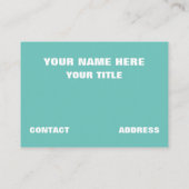 Carte De Visite Soins de vue pour lentilles de contact (Dos)