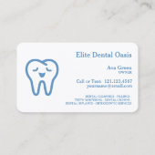Carte De Visite Soins dentaires (Dos)