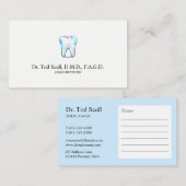 Carte De Visite Soins dentaires de scintillement de dentiste de (Devant / Derrière)