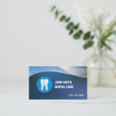 Carte De Visite Soins dentaires Dentist Blue Waves (Debout devant)