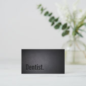 Carte De Visite Soins dentaires minimaliste Noir Bold Dentiste (Debout devant)