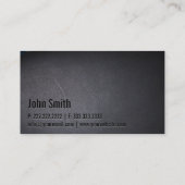 Carte De Visite Soins dentaires minimaliste Noir Bold Dentiste (Dos)