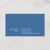 Carte De Visite Soins dentaires minimaux bleu clair (Dos)