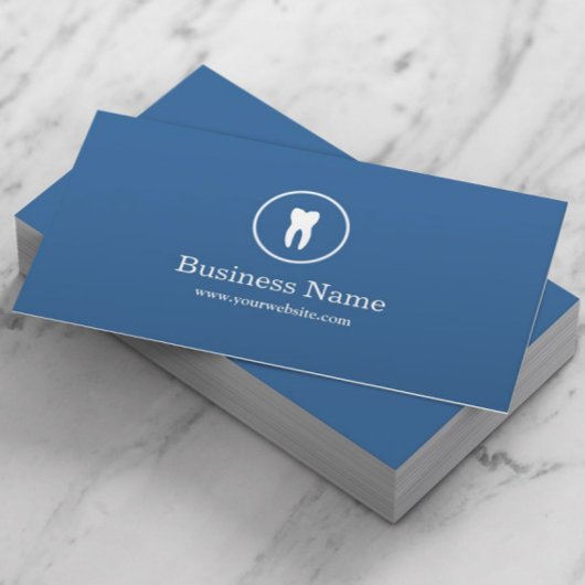 Carte De Visite Soins dentaires minimaux bleu clair