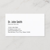 Carte De Visite Soins dentaires modernes pour dentiste (Dos)