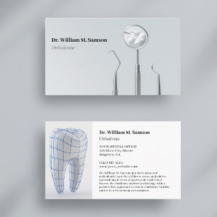 Carte De Visite Soins dentaires Orthodontiste moderne dent Dentist