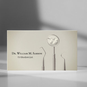 Carte De Visite Soins dentaires Orthodontiste rustique Outils de d