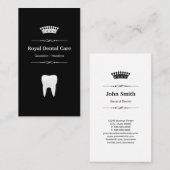 Carte De Visite Soins dentaires - Professionnel moderne noir blanc (Devant / Derrière)