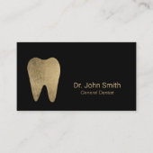 Carte De Visite Soins dentaires professionnels Black & Gold (Devant)