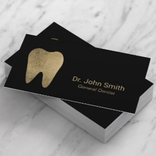 Carte De Visite Soins dentaires professionnels Black & Gold