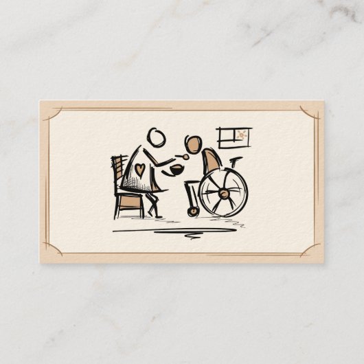 Carte De Visite Soins domestiques. Soins à domicile. Service de so (Dos)