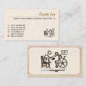 Carte De Visite Soins domestiques. Soins à domicile. Service de so (Devant / Derrière)