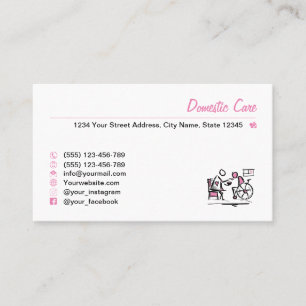 Carte De Visite Soins domestiques. Soins à domicile. Service de so
