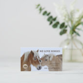 Carte De Visite Soins du cheval et traitement de l'autisme (Debout devant)