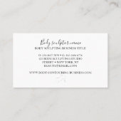 Carte De Visite Soins du corps femme bronze (Dos)