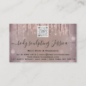 Carte De Visite Soins du corps Sculpting QRCode Logo Rose Drives (Dos)