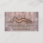 Carte De Visite Soins du corps Sculpting QRCode Logo Rose Drives (Devant)