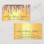 Carte De Visite Soins du corps Sculpture QRCode Logo jaune (Devant / Derrière)