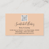 Carte De Visite Soins du corps Sculpture QRCODE Rose noir (Dos)