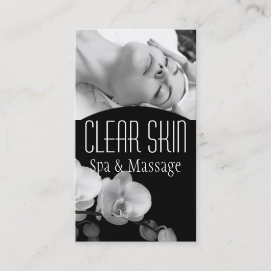 Carte De Visite Soins du Visage Dermatologue Spa Massage pour une (Devant)