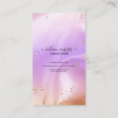 Carte De Visite Soins élégants aux chandelles roses et orange (Dos)