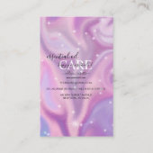 Carte De Visite Soins essentiels à l'huile holographique violet (Dos)