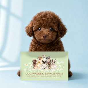 Carte De Visite Soins Holistiques de l'Animal de Compagnie Vert en