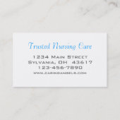 Carte De Visite Soins infirmiers des anges (Dos)