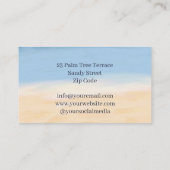 Carte De Visite Soins Médicales infirmiers Seashell Beach (Dos)