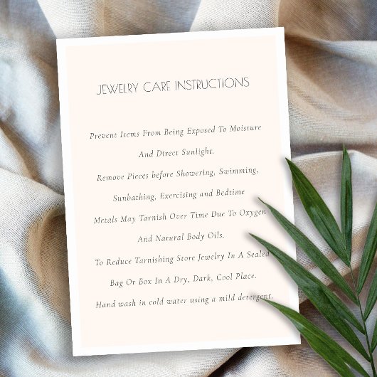 Carte De Visite Soins minimaux élégants simples blanchis bijoux bl