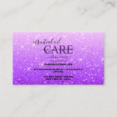 Carte De Visite Soins modernes à l'huile de Parties scintillant vi (Dos)