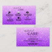 Carte De Visite Soins modernes à l'huile de Parties scintillant vi (Devant / Derrière)