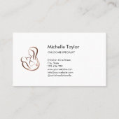 Carte De Visite Soins pédiatriques pour enfants Stéthoscope Infirm (Dos)