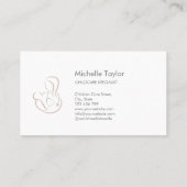 Carte De Visite Soins pédiatriques pour enfants Stéthoscope Infirm (Dos)